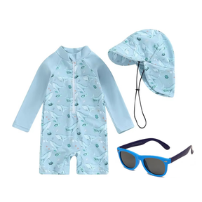 Kit Praia Óculos de Sol Infantis Flexíveis + Conjunto Proteção UV