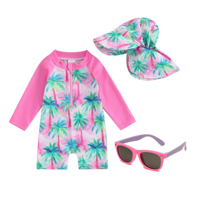 Kit Praia Óculos de Sol Infantis Flexíveis + Conjunto Proteção UV