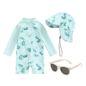 Kit Praia Óculos de Sol Infantis Flexíveis + Conjunto Proteção UV