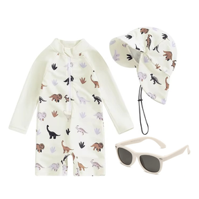 Kit Praia Óculos de Sol Infantis Flexíveis + Conjunto Proteção UV