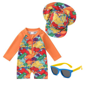 Kit Praia Óculos de Sol Infantis Flexíveis + Conjunto Proteção UV