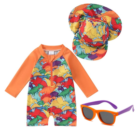 Kit Praia Óculos de Sol Infantis Flexíveis + Conjunto Proteção UV