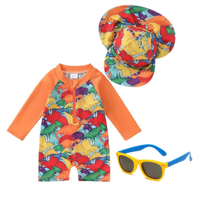 Kit Praia Óculos de Sol Infantis Flexíveis + Conjunto Proteção UV