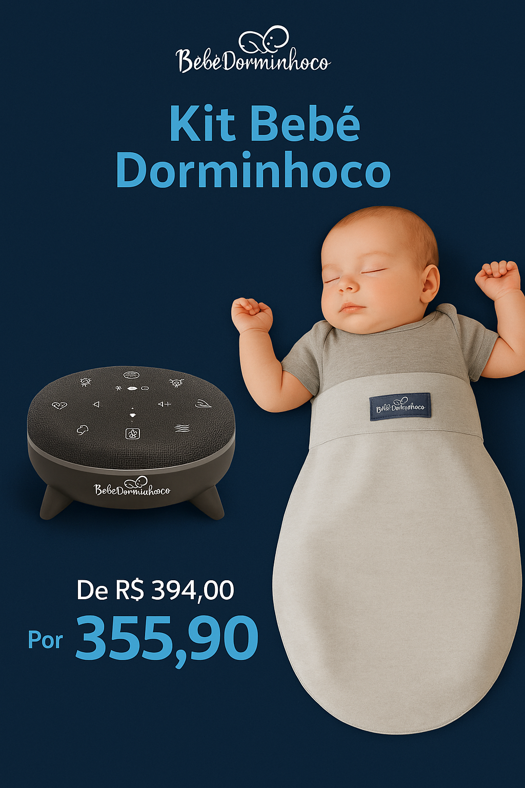 Kit Ruído Branco + Saco de Dormir