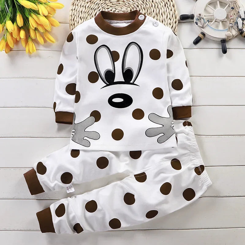 Conjunto Infantil Dinossauro – Pijama Confortável com Blusa e Calça para Meninos e Meninas