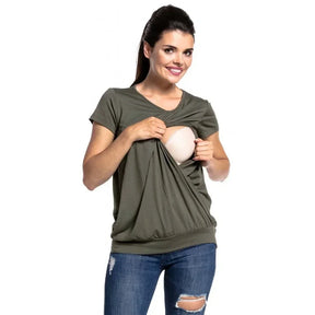 Blusa Maternidade com Abertura para Amamentação