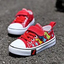 Tênis Infantil Dinossauro Preto – Casual Confortável com Velcro e Estampa Colorida
