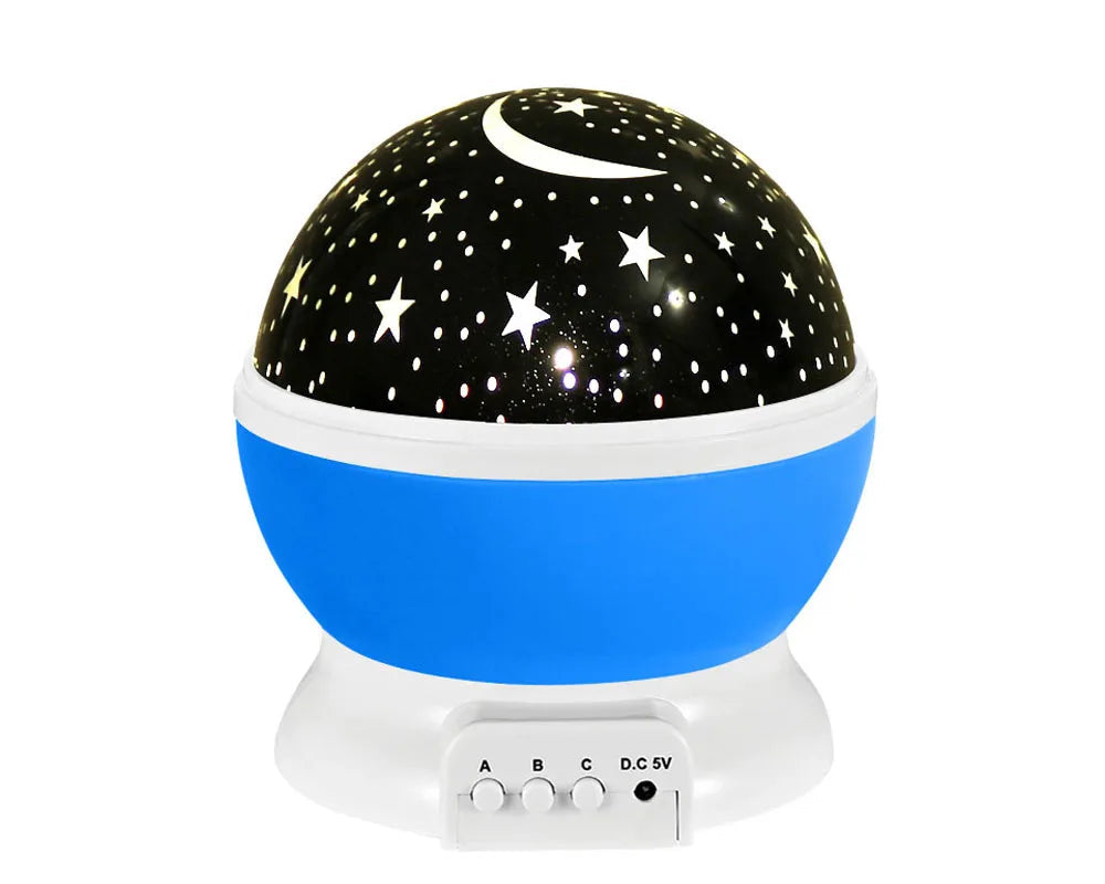 Luminária Projetora Infantil Estrelas e Lua