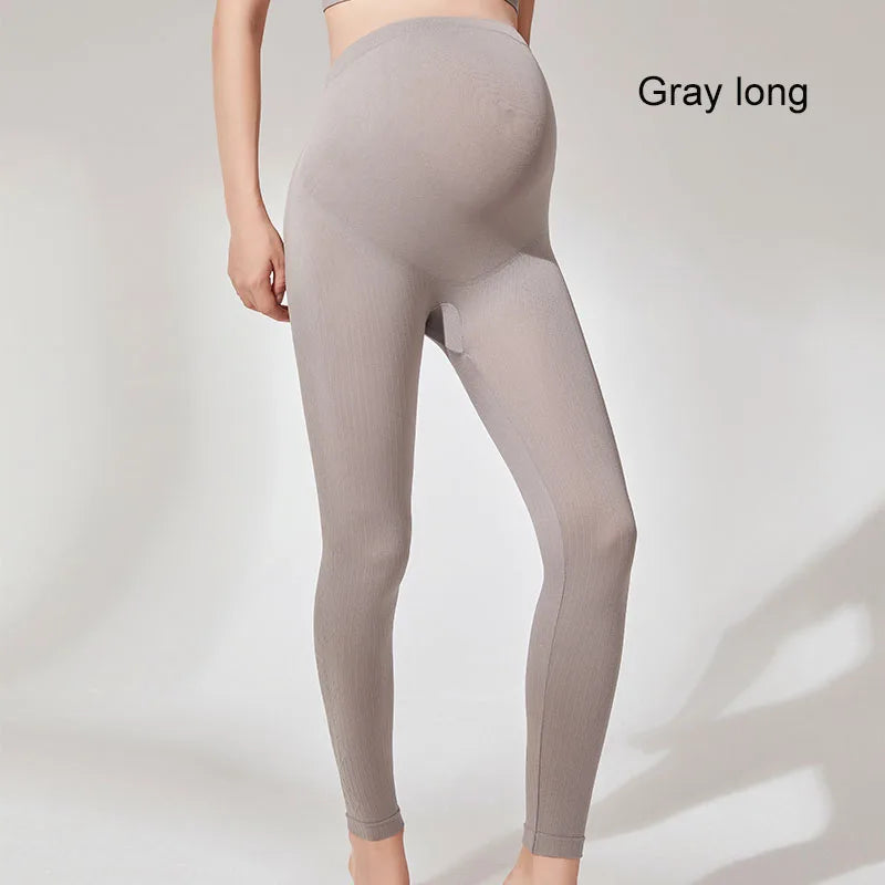Legging Gestante Cintura Alta Preto e Cinza – Conforto e Sustentação na Maternidade