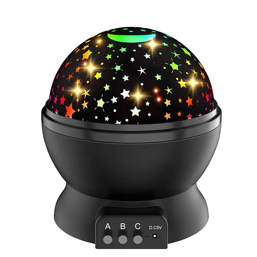 Luminária Projetora Infantil Estrelas e Lua
