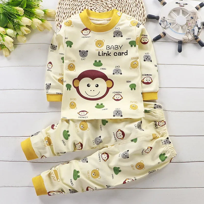 Conjunto Infantil Dinossauro – Pijama Confortável com Blusa e Calça para Meninos e Meninas