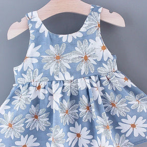 Vestido Infantil Floral com Laço – Modelo Princesa