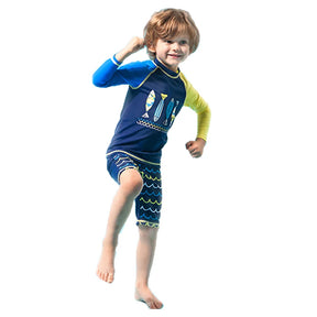 Conjunto Infantil Manga Longa com Proteção Solar FPS 50