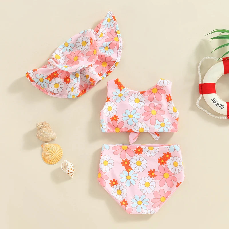 Conjunto de Praia Infantil Menina 3 Peças