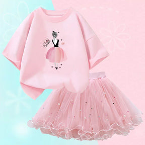 Conjunto Estampado Menina – Elegância Casual de Verão