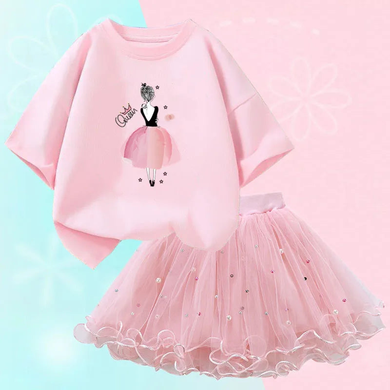 Conjunto Estampado Menina – Elegância Casual de Verão