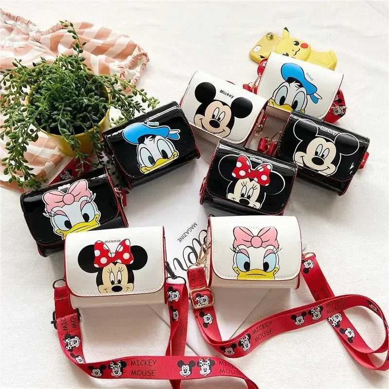 Bolsa Infantil Transversal Disney Mickey – Mini Bolsa de Ombro Feminina | Estilo Cartoon, Fofa e Compacta para Meninas
