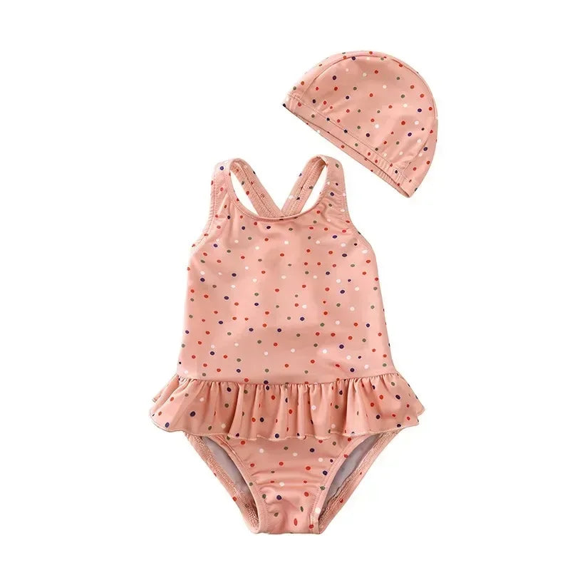 Maiô Infantil UV com Babados