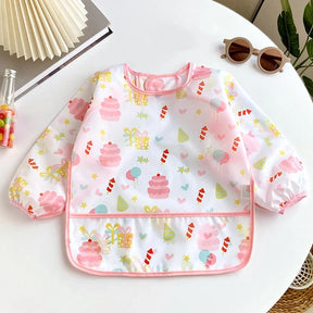 Babador Infantil com Mangas Impermeável – Ajustável e Multiuso