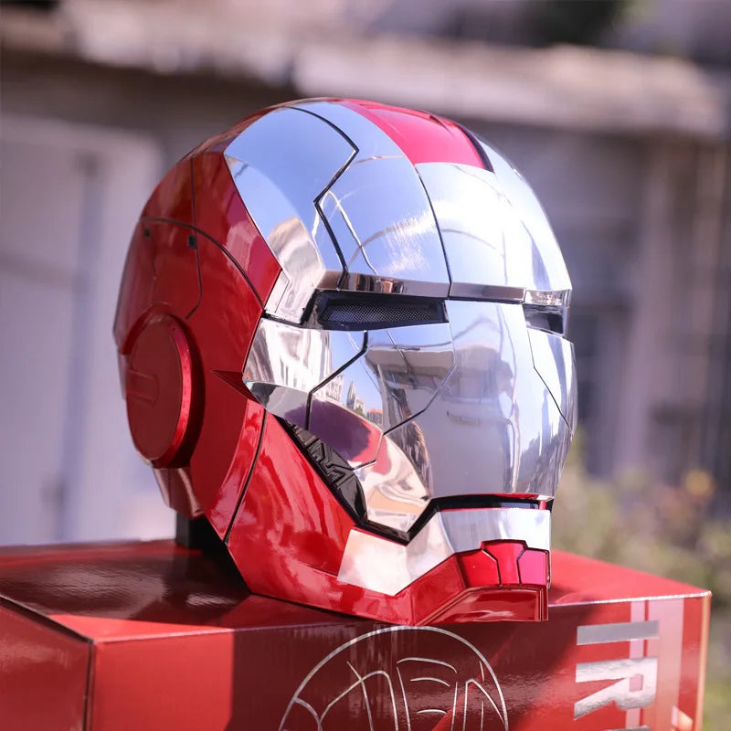 Capacete Homem de Ferro Mark 85 Colecionável em Metal Cromado – Réplica Realista
