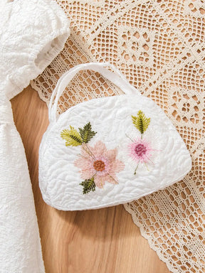 Vestido Infantil Branco Bordado com Bolero e Bolsa – Roupa de Festa para Meninas