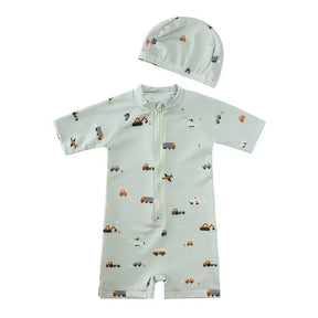 Maiô Infantil UV com Babados