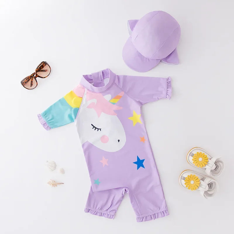 Macacão de Natação Infantil com Proteção UV
