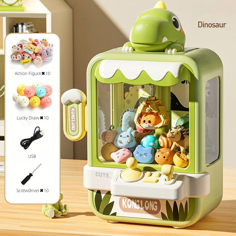 Máquina de Garras Dinossauro – Brinquedo Eletrônico com Música