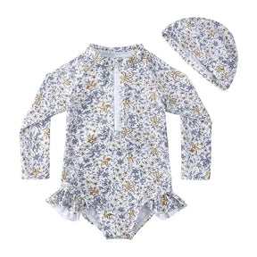 Maiô Infantil UV com Babados
