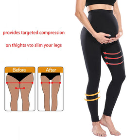 Legging Gestante Cintura Alta Preto e Cinza – Conforto e Sustentação na Maternidade