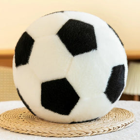 Bola de Pelúcia Decorativa em Formato de Futebol – Almofada Divertida para Crianças e Adultos