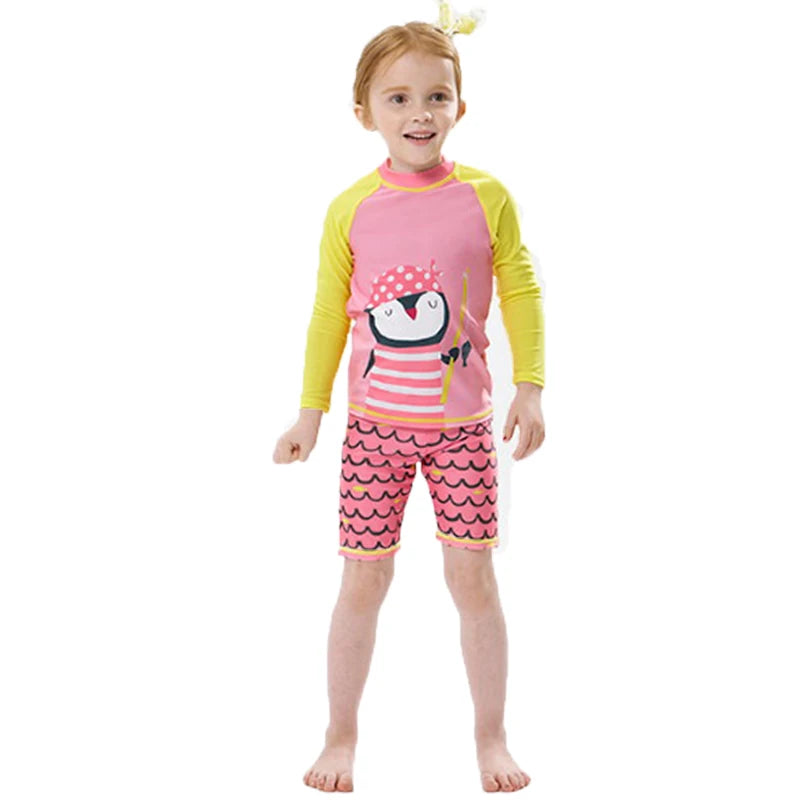 Conjunto Infantil Manga Longa com Proteção Solar FPS 50