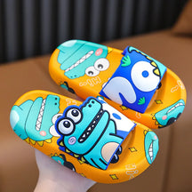 Chinelo Infantil Dinossauro Azul – Sandália Slide Confortável e Antiderrapante para Meninos e Meninas