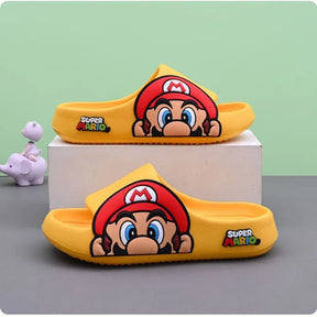 Chinelo Infantil Super Mario Azul – Sandália Confortável Antiderrapante para Meninos e Meninas