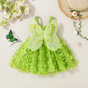 Vestido Princesa Bebê com Asas de Borboleta