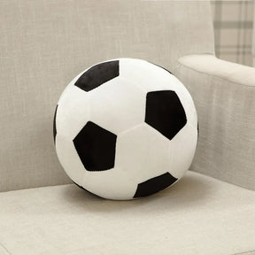 Bola de Pelúcia Decorativa em Formato de Futebol – Almofada Divertida para Crianças e Adultos