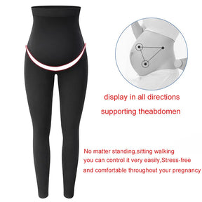 Legging Gestante Cintura Alta Preto e Cinza – Conforto e Sustentação na Maternidade