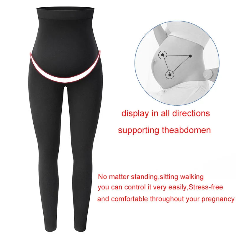 Legging Gestante Cintura Alta Preto e Cinza – Conforto e Sustentação na Maternidade