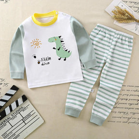 Conjunto Infantil Dinossauro – Pijama Confortável com Blusa e Calça para Meninos e Meninas