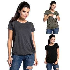 Blusa Maternidade com Abertura para Amamentação