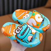 Chinelo Infantil Dinossauro Azul – Sandália Slide Confortável e Antiderrapante para Meninos e Meninas