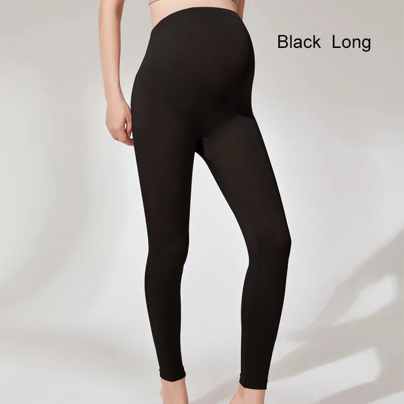 Legging Gestante Cintura Alta Preto e Cinza – Conforto e Sustentação na Maternidade