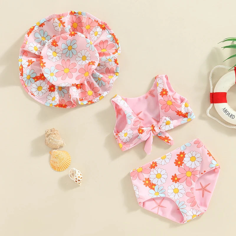 Conjunto de Praia Infantil Menina 3 Peças
