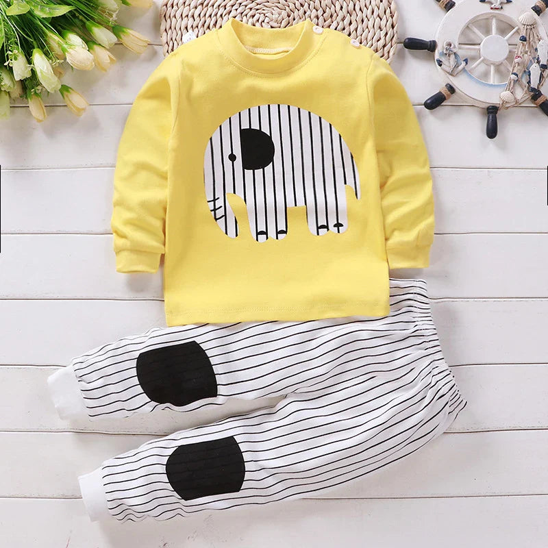 Conjunto Infantil Dinossauro – Pijama Confortável com Blusa e Calça para Meninos e Meninas
