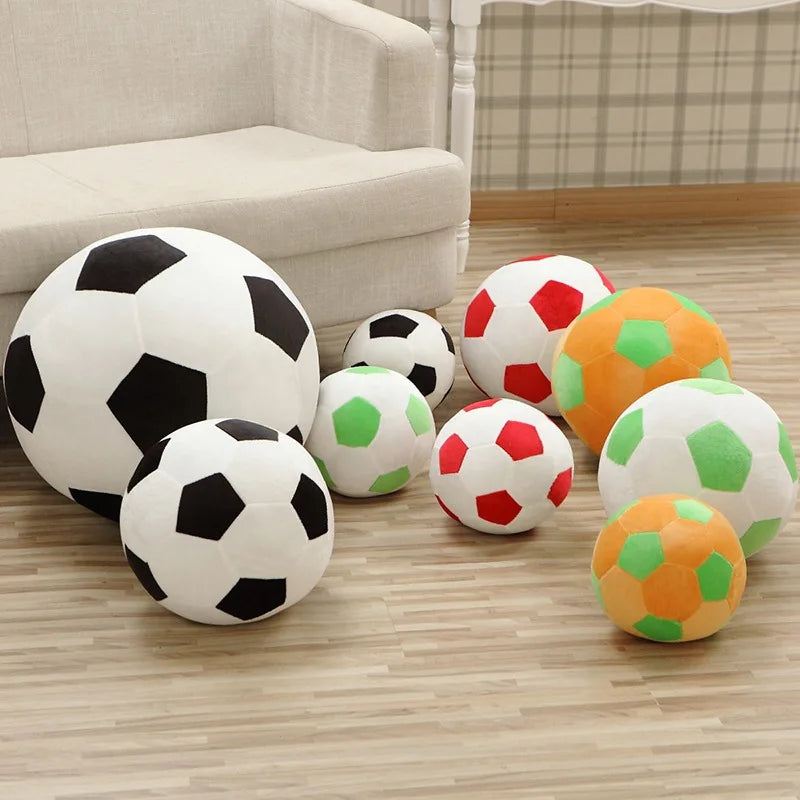Bola de Pelúcia Decorativa em Formato de Futebol – Almofada Divertida para Crianças e Adultos