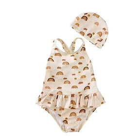 Maiô Infantil UV com Babados