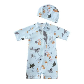 Maiô Infantil UV com Babados