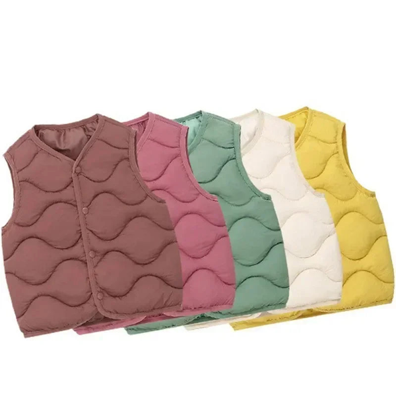 Colete Infantil Acolchoado Amarelo – Conforto e Estilo para os Dias Frios
