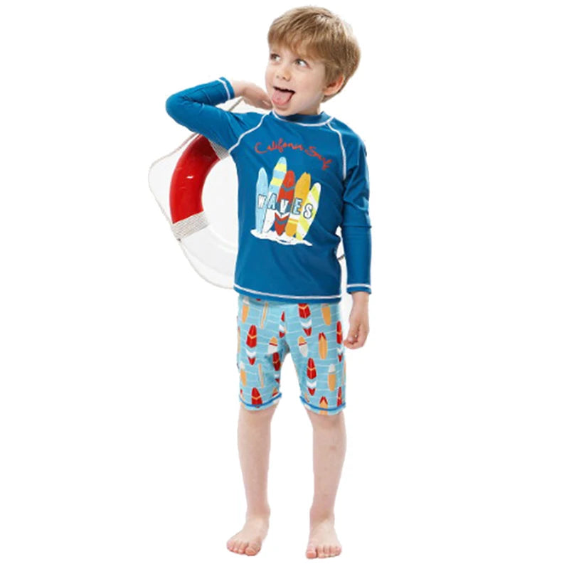 Conjunto Infantil Manga Longa com Proteção Solar FPS 50