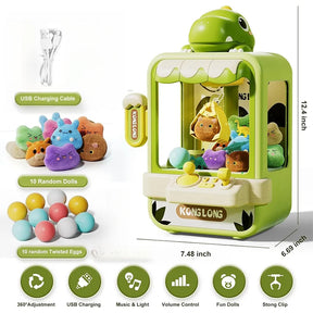 Máquina de Garras Dinossauro – Brinquedo Eletrônico com Música